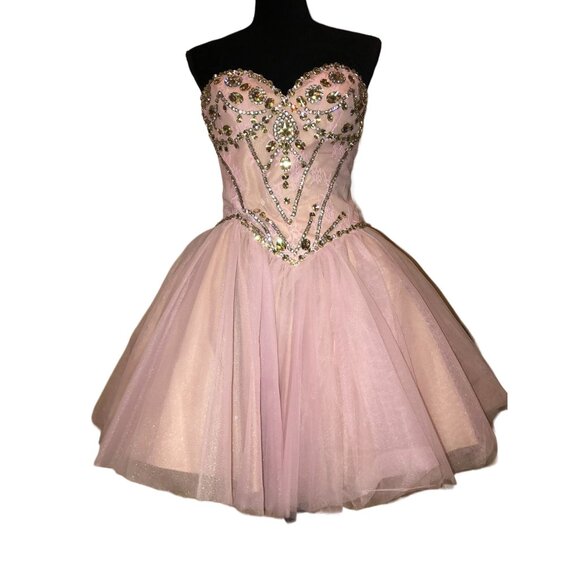 Luxury Designer Party Prom Dress Wedding Evening Cocktail Swarovski Corset Gown - Picture 7 of 16